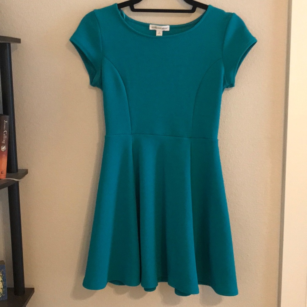 Turquoise skater dress